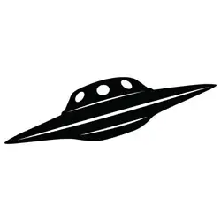 2 UFOS Vinyl decal. Can be used inside or outside. Bulk pricing available.