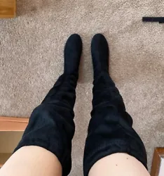 SHEIN Black Thigh-High Boots Size 8.5. Condition is New with box. Shipped with USPS Priority Mail.