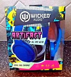 Up for sale is a New Wicked Audio Artifact blue headphones (see pics).
