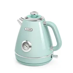 Hazel Quinn Retro Electric Kettle. Enjoy peace of mind and convenience with our safe and efficient kettle. Boil 1.7L of...