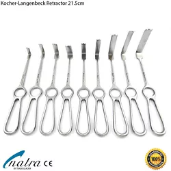 KOCHER LANGENBECK WOUND RETRACTOR 21,5 CM. The retractor is equipped with various prongs, depending on use during...