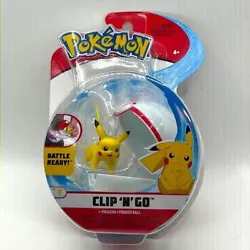 Nintendo Pokémon Battle Ready Pikachu Clip’N’Go Premier Ball. Scaled for Battle. Jazwares LLC is made in China....