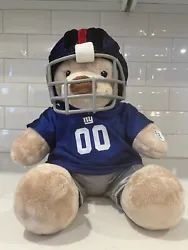 Build A Bear NFL NY New York Football Giants Teddy Bear Stuffed Plush & Uniform. Bear is in excellent clean condition....