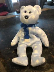 TY Beanie Baby 1999 HOLIDAY BEAR Blue w/ snowflakes Winter Christmas Decoration. Condition is Used. Shipped with USPS...