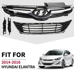 Compatible with: 2014 2015 2016 Hyundai Elantra Sedan. Will not fit Hatchback models. Our high-quality grilles are made...