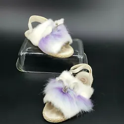 UGG Unicorn Sandals. Silver horns. Blue and Purple fur along with the cream toned color. Girls Toddler size 12 US. This...