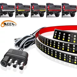 1 x LED strip tailgate light. Light Color: Red for DRL and Brake, White for Reverse Lights,Yellow for Flow Turn Signal...