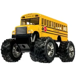 1 PC Monster Wheel School Bus Diecast -. Pull Back Action, Doors Openable. For Ages 3 and Up!