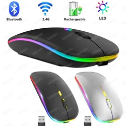 √RGB LED Light: LED breathing light, gorgeous and fashionable. √ BT 5.1 + 2.4GHz Dual Mode: The dual-mode wireless...