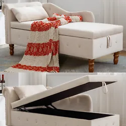 He upholstered luxurious velvet fabric chaise lounge is skin-friendly and gentle to the touch. The high-density foam...