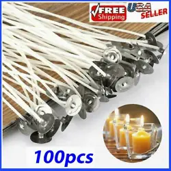 100 PCS Candle Wicks. These candle wicks are made. wicks are soaked by soybean. candles with these wicks. surfaces of...