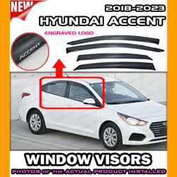 HOOD DEFLECTOR. WINDOW VISORS. HYUNDAI ACCENT. - Quantity: set of 4 for front and rear windows. - Install: 3M auto...