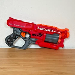 Nerf Mega Cycloneshock Dart Blaster Gun with Darts - Works Great