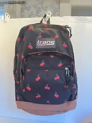 Trans By JANSPORT Cherries Backpack Black JS0A33S3, in great condition, daughter only used this a couple of times. Has...
