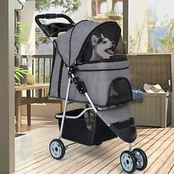 PIKAQTOP Multifunctional Pet Stroller Dog Cat Stroller. Our pet stroller folds up quickly, even one hand to unfold. And...