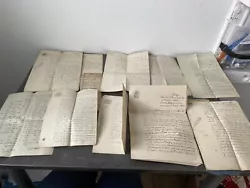 lot divers ancien documents partage vente immeuble manuscrit plume notaire XIX. Montmelian savoie Bon état dans leur...