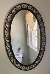 Bathroom Mirror - Black Frame - Wall Mount - Approx 30” Tall By 19” Wide