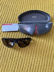 Prada Men’s Sunglasses with Case Chocolate Brown New Lens. I had new replacement lenses put in last year. 5 3/4...