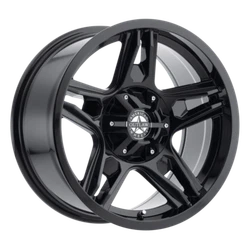 (1) 17X8.5 -10 5X127 5X5 LONESTAR FULL PAINTED BLACK WHEELS/RIMS 17