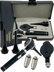 Professional physicians 3.25V otoscope, ophthalmoscope, Veterinary diagnostic kit. The Otoscope lens is an Optical...
