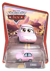 This is a rare and collectible Disney The World of Cars diecast car featuring Chuki #59 in a stunning pink color. The...