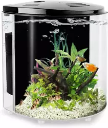 It is suitable for bedroom, living room, study and office, etc. The fish tank is equipped with 5W LED light and two...