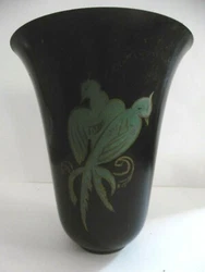 Vasque de lampe. Vasque qui na pas été. Oiseaux du paradis. La lampe est donc incomplète. Etat dorigine avec ses....