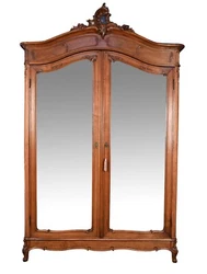 Style: French Provincial. Materials: Walnut, Brass.