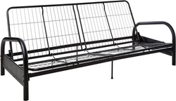 VERSATILE FUTON | Converts easily from sofa to full size sleeper. Finish Type Black. Furniture Finish black. Finish...