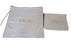 2 DIOR AUTHENTIC DUST BAGS WITH GOLD LOGO.( DUST BAG LENGTH 18 INCHES WITDH 19 INCHES SMALL DUST BAG LENGTH 9.75 INCHES...