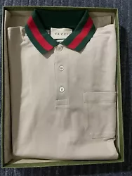 GUCCI Polo Shirt GG New with Box .! Authentic 100%  I will deliver carefully packed and signed . Thank you for watching...