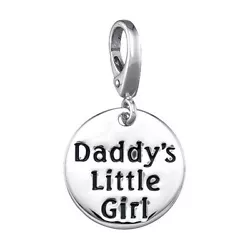 DADDYS GIRL SILVER PENDANT. BRACELET OR NECKLACE CHARM.