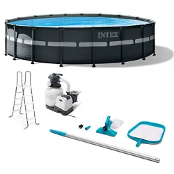 Bundle includes an XTR above-ground backyard pool set and a maintenance pool cleaning accessory kit from Intex. Easily...