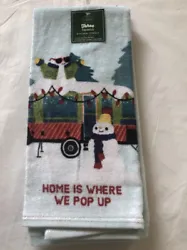 Kitchen Towel 2 Pc Set St.Nicholas Square Home Is Where We Pop-Up Camper Snowman.