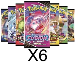 Pokemon Booster Packs Sealed LOT OF 6 Assortment Authentic Trading Cards. You get 6 pokemon TCG booster packs sealed...