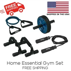 This kit includes a textured, non-slip ab wheel to build core strength. An adjustable 9ft, light-weight jump rope for...