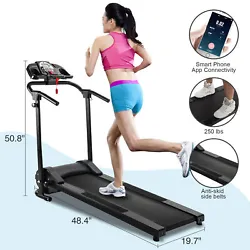 Don’t let bad weather stop your workout! This running machine folds to 50.8 