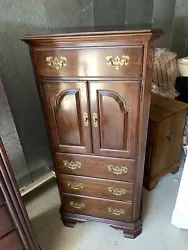 Ethan Allen Georgian Court. Wood: Cherry. Size: 52”h x 24”w x 17”d. Condition: Very good used! Llight normal wear...
