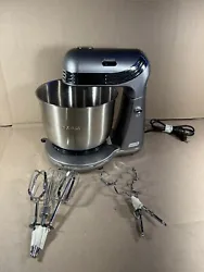 Dash DCSM250PY Everyday Stand Mixer With 3 Qt Stainless Steel Mixing Bowl. Comes With The Attachments In Photos