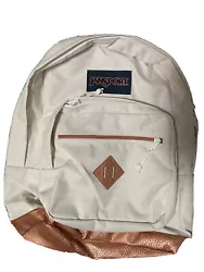 JanSport City View Remix Pebbled Rose Gold Backpack, Solid, White (JS0A47LU7D5).