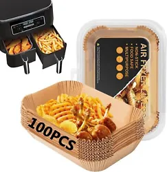 AIR FRYER LINERS FOR NINJA DUAL ZONE: The size of air fryer paper is 14cm 22cm 4.3 cm. Especially suitable for ninja...