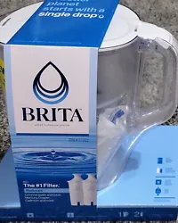 Brita Large 10 Cup Grand Water Pitcher with Filter - BPA Free - White.