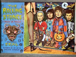 Rolling Stones 1994 Tour Oakland Concert Trick or Treat Poster, 1st Printers Proof. It is in good condition and free of...
