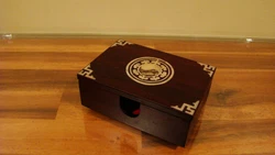 Chop stick holder?. abalone inlaid box. note: if item is on a stand – stand is not included unless otherwise noted.