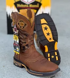 THESE BOOTS ARE VERY TOUGH AND DURABLE. • SQUARED TOE. • 18 PARKER CRAZY MIEL. • SOFT TOE. BOOTS ARE VERY...