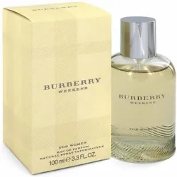Introduced by Burberrys in 1997 WEEKEND is a sharp flowery fragrance. SIZE: 3.4 fl oz. CONDITION: New. Testers for Her....