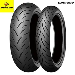 DUNLOP SPORTMAX RADIAL MOTORCYCLE TIRES. TWO NEW DUNLOP SPORTMAX GPR-300. ACTUAL TIRES PICTURED. NOT HERE, TIRES...