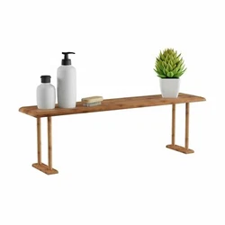 Bamboo Wooden Over the Sink Space Saver Organizer Kitchen Shelf Storage 30 Inch.