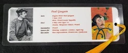 The other side the bookmark will contain three of the artists famous works. Since these bookmarks are custom made, I am...