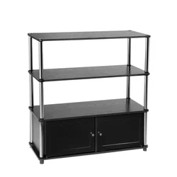 Designs2Go 35 In. with Doors. The Designs2Go Highboy TV Stand is a great addition to any living room and will...